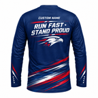 Custom Name State of Speed Running Long Sleeve Shirt
