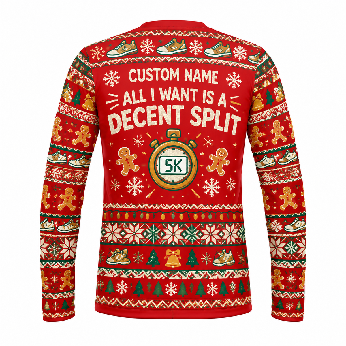 Custom Name Merry Pace-mas Running Long Sleeve Shirt