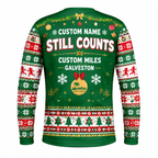 Custom Name Miles Dashing-ish Through Santa Hustle Galveston Running Long Sleeve Shirt
