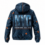 Custom Name Concrete Grid NYC Running Windbreaker Jacket