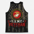 Veteran Running Tank Top - US Marine Corps Veteran V10 Tech Singlet