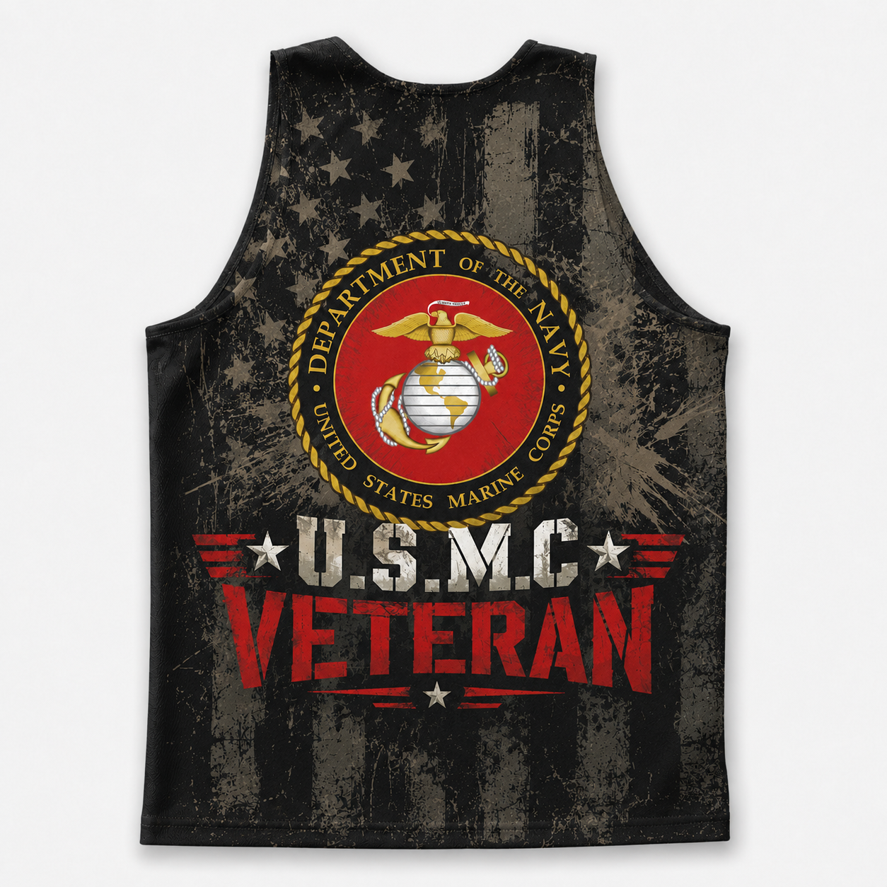 Veteran Running Tank Top - US Marine Corps Veteran V10 Tech Singlet