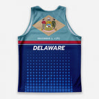 Patriotic Tech Running Tank Top - Delaware State Pride Running Singlet