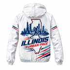 Custom Name Illinois Urban Pace Illinois Running Windbreaker Jacket