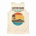 Custom Name Miles Aloha Retro Racing Running Tank Top