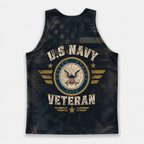 Veteran Running Tank Top - US Navy Veteran V7 Tech Singlet