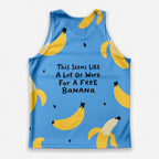 Funny Running Tank Top _ Free Banana Tech Running Singlet