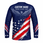 Custom Name Patriot Pace Running Long Sleeve Shirt