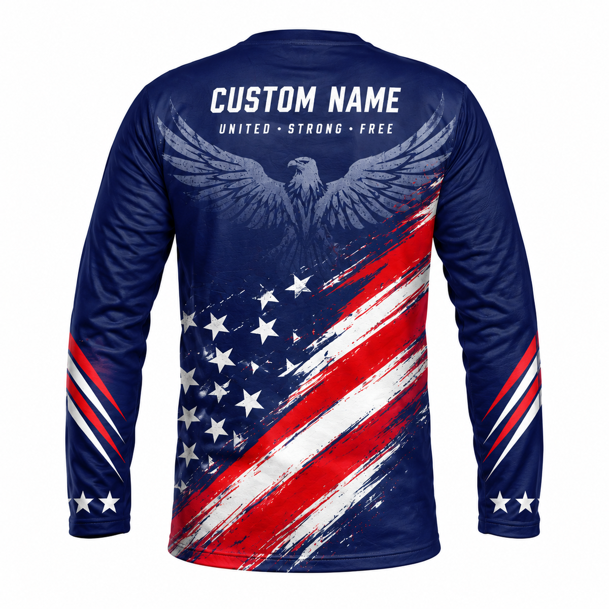 Custom Name Patriot Pace Running Long Sleeve Shirt