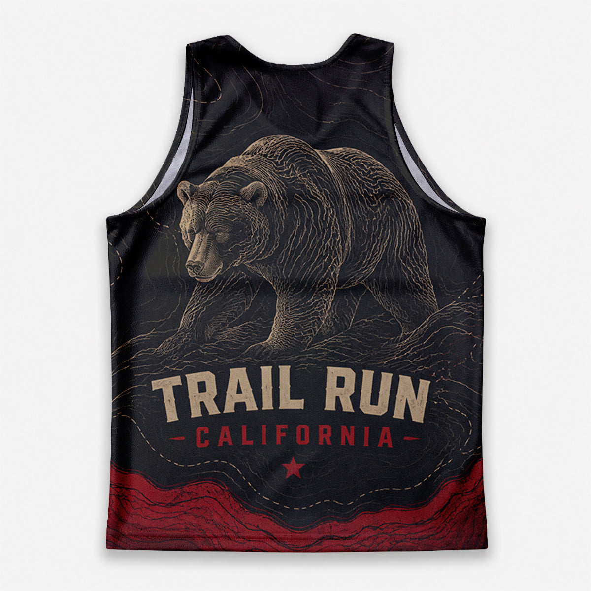 Topographic Republic California State Running Tank Top