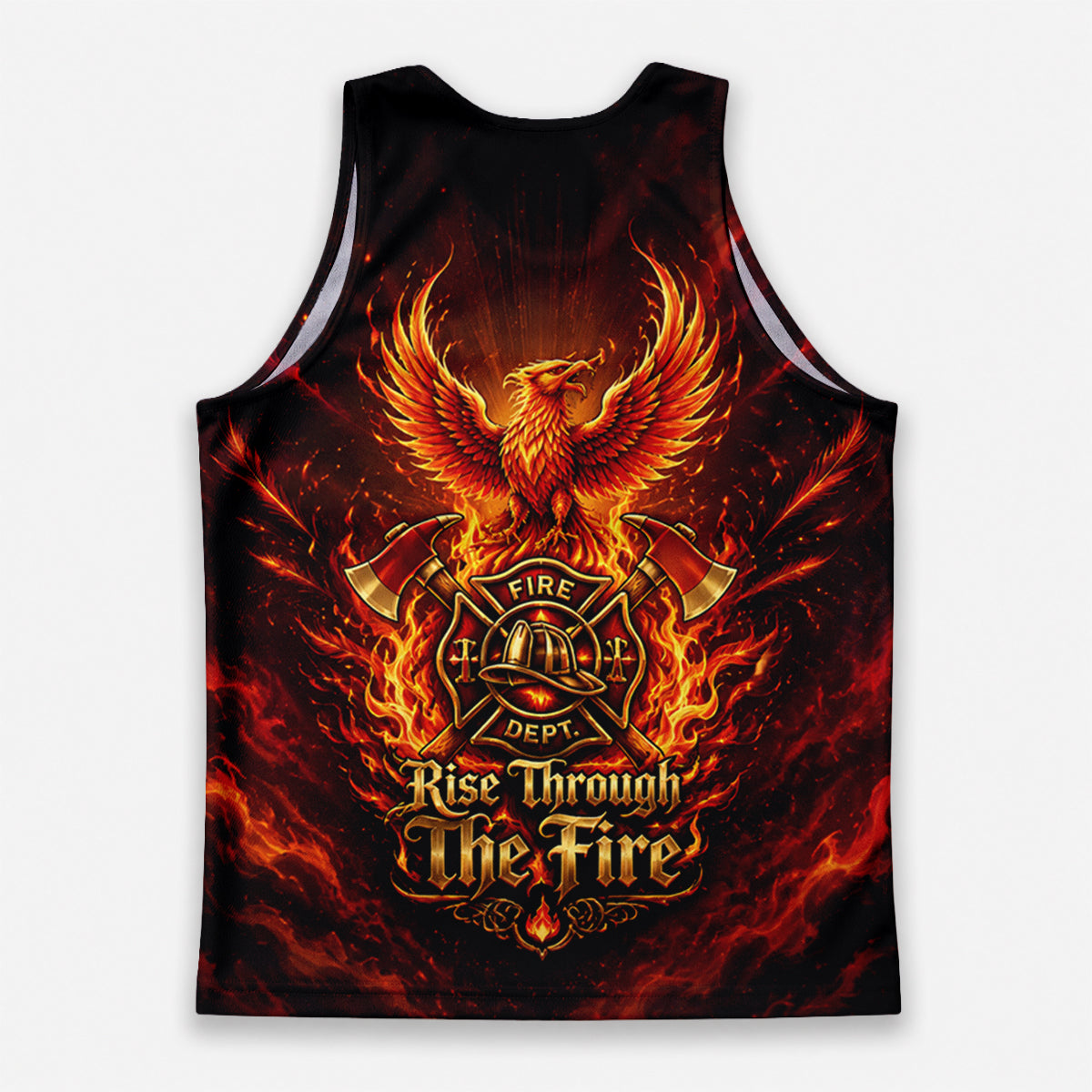 Men's Running Tank Top Firefighter Rise Through The Fire Running Singlet