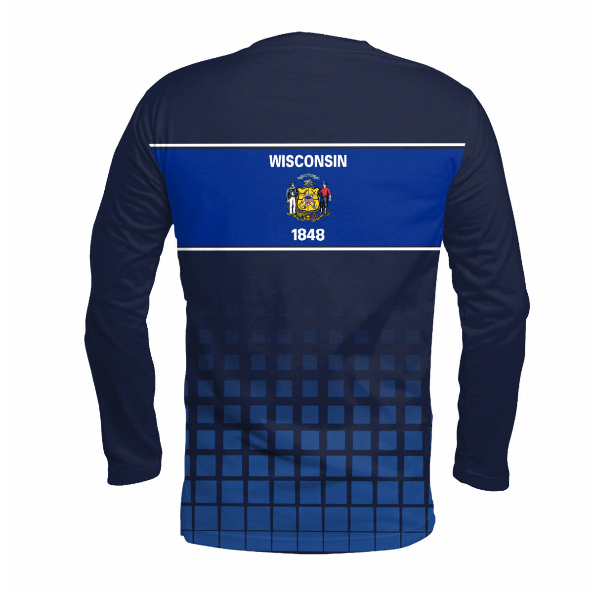 Wisconsin State Pride Long Sleeve Running T-Shirt