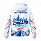Custom Name Chicago Skyline Velocity Running Windbreaker Jacket