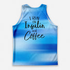 Diabetes Fighter Running Tank Top Run On Insulin and Coffee Running Singlet for Men and Women