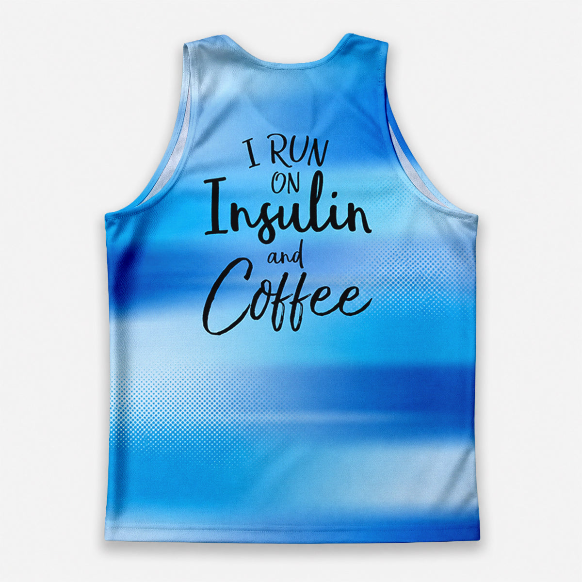 Diabetes Fighter Running Tank Top Run On Insulin and Coffee Running Singlet for Men and Women