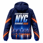 Custom Name NYC Midnight Race Running Windbreaker Jacket