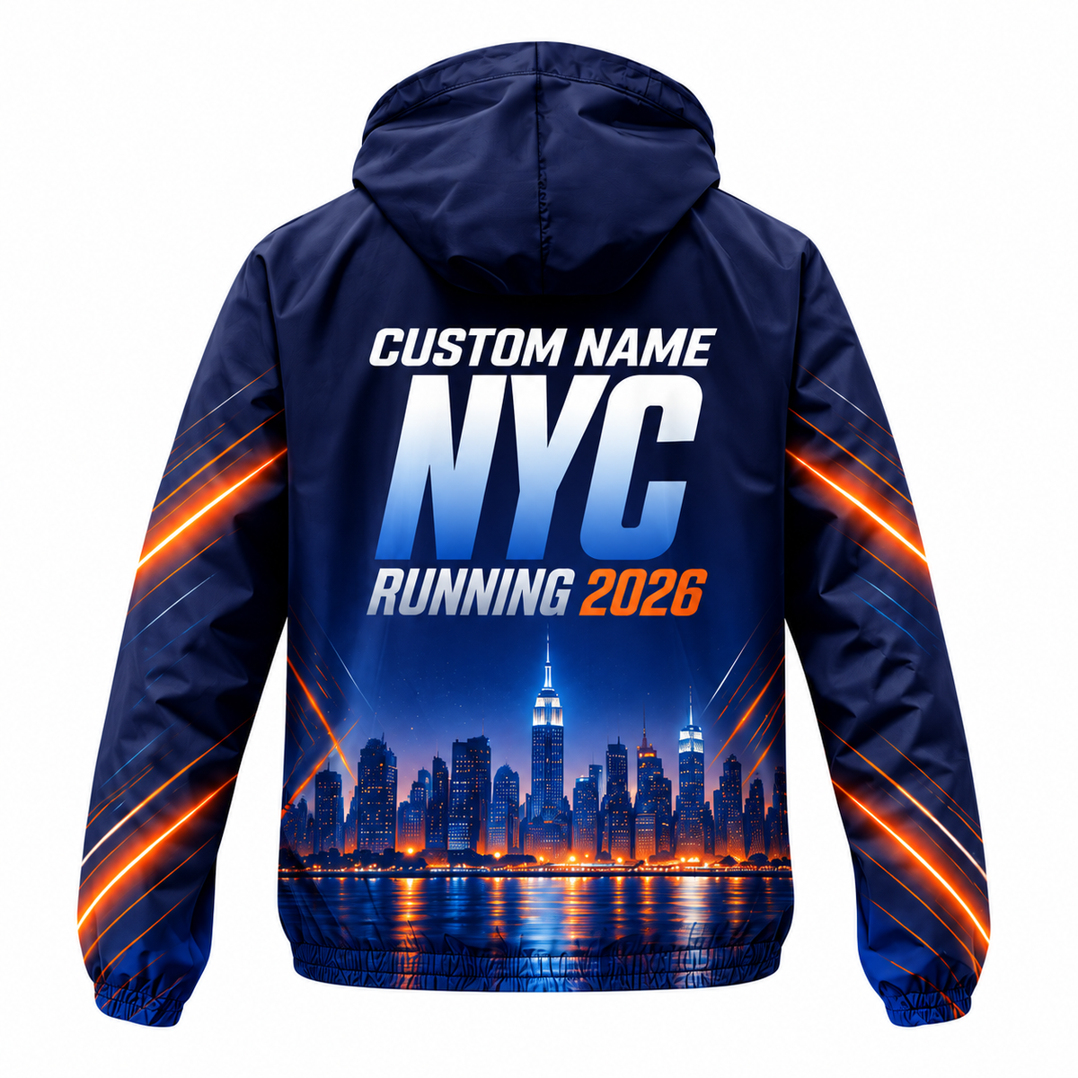 Custom Name NYC Midnight Race Running Windbreaker Jacket