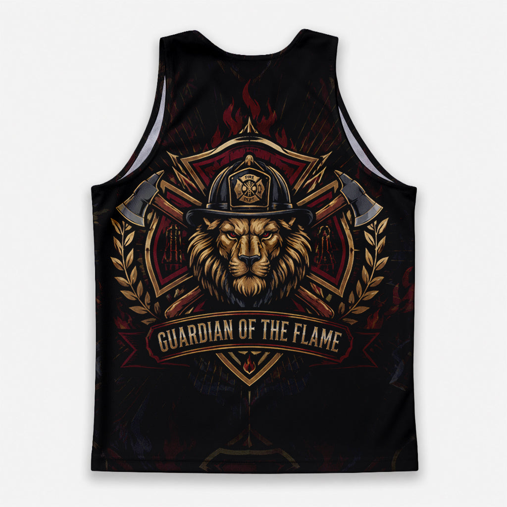 Men's Running Tank Top Firefighter Guardian Of The Flame Running Singlet V3