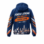 Custom Name Finish Strong NYC Running Windbreaker Jacket