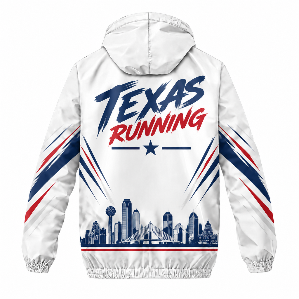 Custom Name Texas Skyline Run Running Windbreaker Jacket