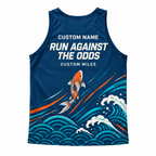 Custom Name Miles Koi Wave Aloha Running Tank Top