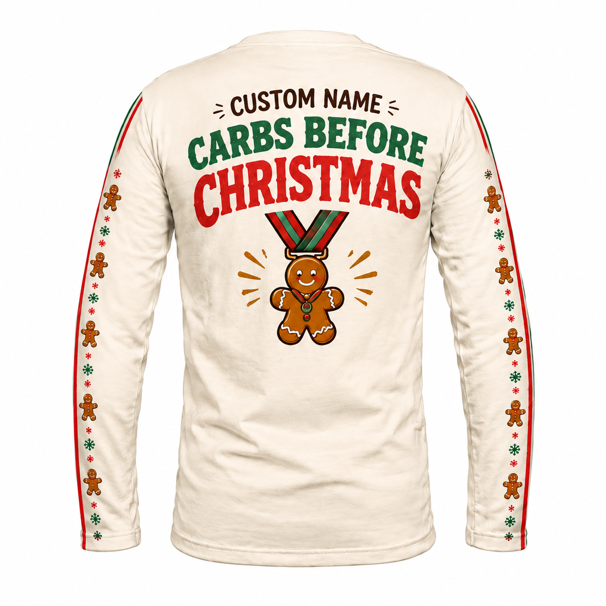 Custom Name Fueled by Cookies Running Long Sleeve Shirt