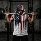 Stronger Every Day Men's Workout Hooded Tank Top
