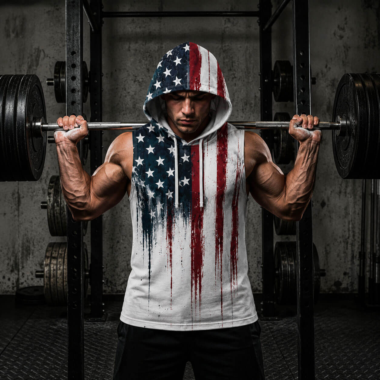 Stronger Every Day Men's Workout Hooded Tank Top