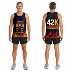 Grunge Farbspritzer Berlin Wettkampftag Lauf-Tanktop