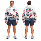 Custom Name Texas Heritage Trail Running Windbreaker Jacket
