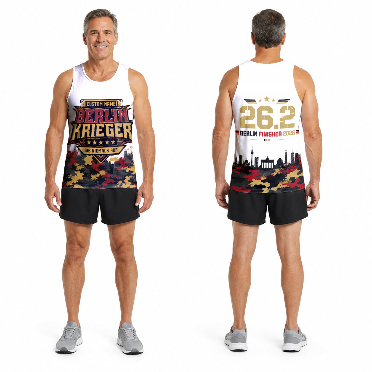 Urbanes Camouflage Berlin Wettkampftag Lauf-Tanktop