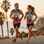 Funny Running Tank Top I Hate Running Vintage Eagle Tech Singlet