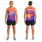 Custom Name Miles Sunset Aloha Finisher Running Tank Top