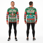 Custom Name Miles Gulf Coast Christmas Crew Santa Hustle Galveston Running Long Sleeve Shirt