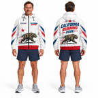 Custom Name California Republic Running Running Windbreaker Jacket