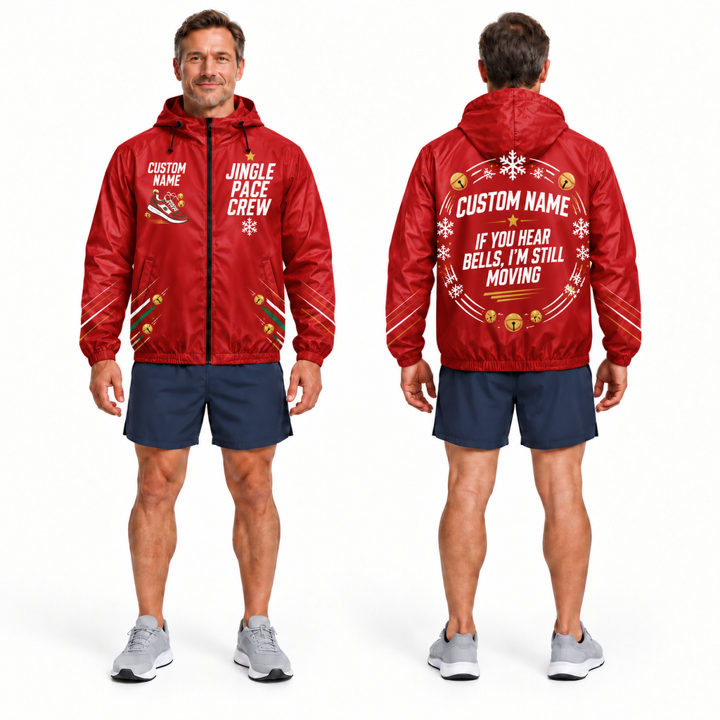Custom Name Jingle Pace Crew Running Windbreaker Jacket