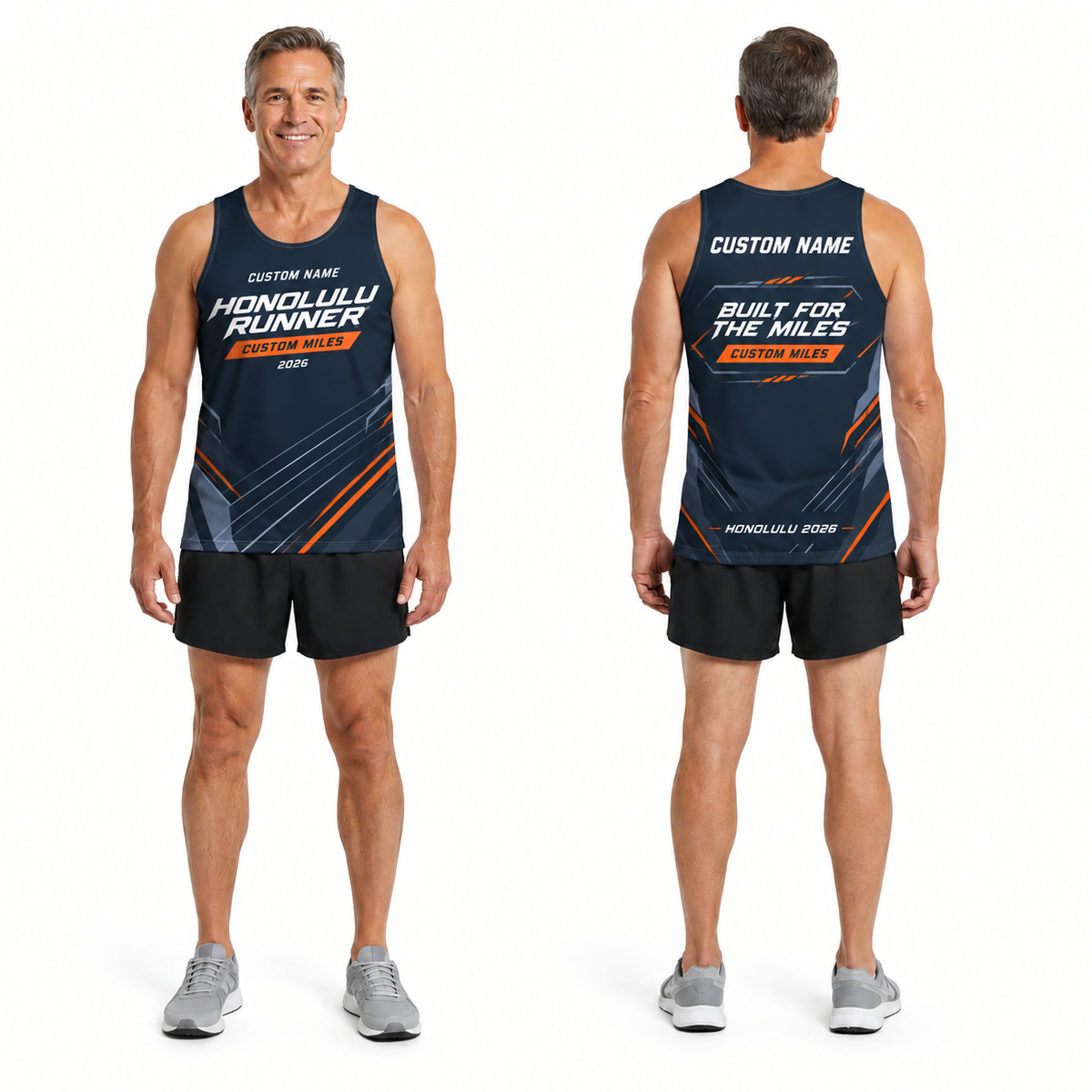 Custom Name Miles Honolulu Endurance Running Tank Top