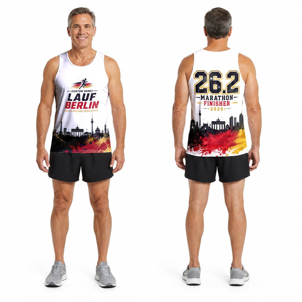 Berlin Skyline Silhouette Berlin Wettkampftag Lauf-Tanktop