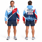 Custom Name Chicago Speed Blocks Running Windbreaker Jacket