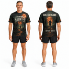 Custom Name Haunted 5K Halloween Tech Running T-Shirt
