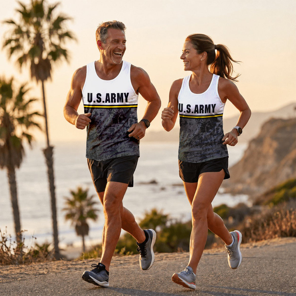 U.S.Military Running Tank Top U.S.Army Running Singlet for Men and Women