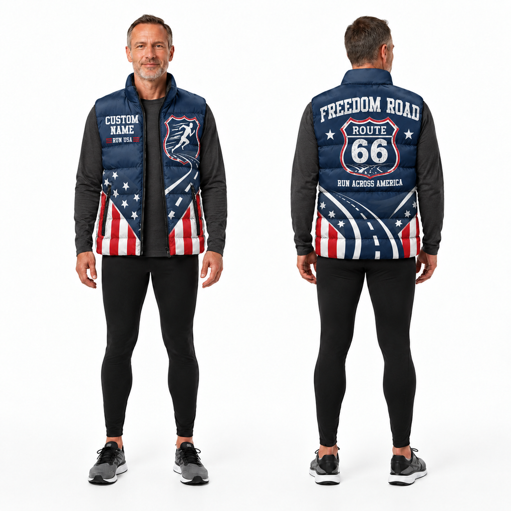 Route 66 Freedom Runner Sleeveless Running Puffer Jacket