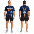 Custom Name Midnight 5K Halloween Tech Running T-Shirt