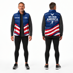 We Run America Sleeveless Running Puffer Jacket