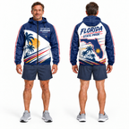 Custom Name Florida State Pride Run Florida Running Windbreaker Jacket