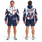 Custom Name Big State Fast Miles Running Windbreaker Jacket