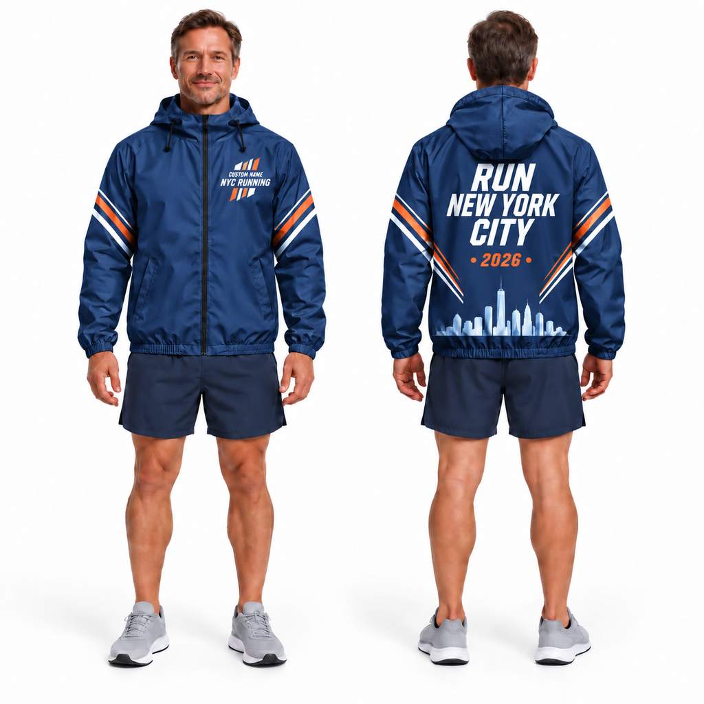 Custom Name Five Borough Energy Running Windbreaker Jacket
