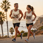 California Flag Grunge Runner California State Running Tank Top
