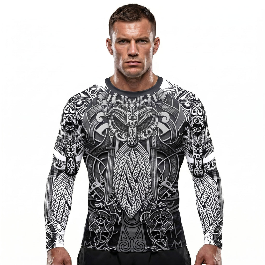 Path to Valhalla The Honored Warrior BJJ Rash Guard
