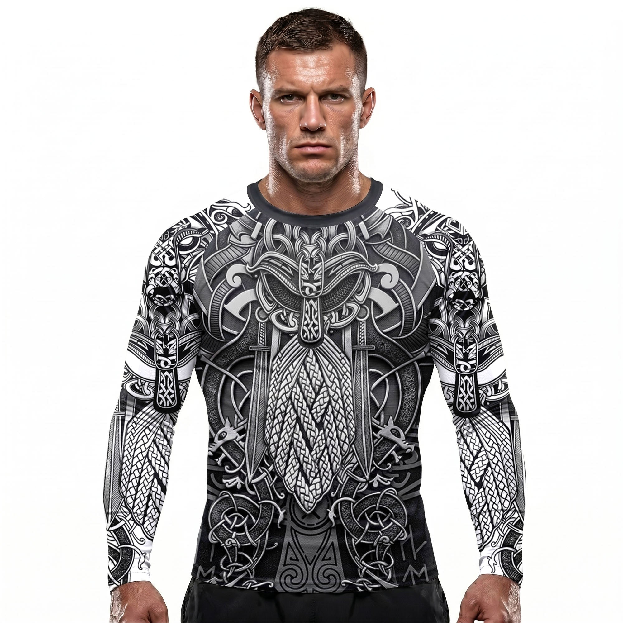 Path to Valhalla The Honored Warrior BJJ Rash Guard